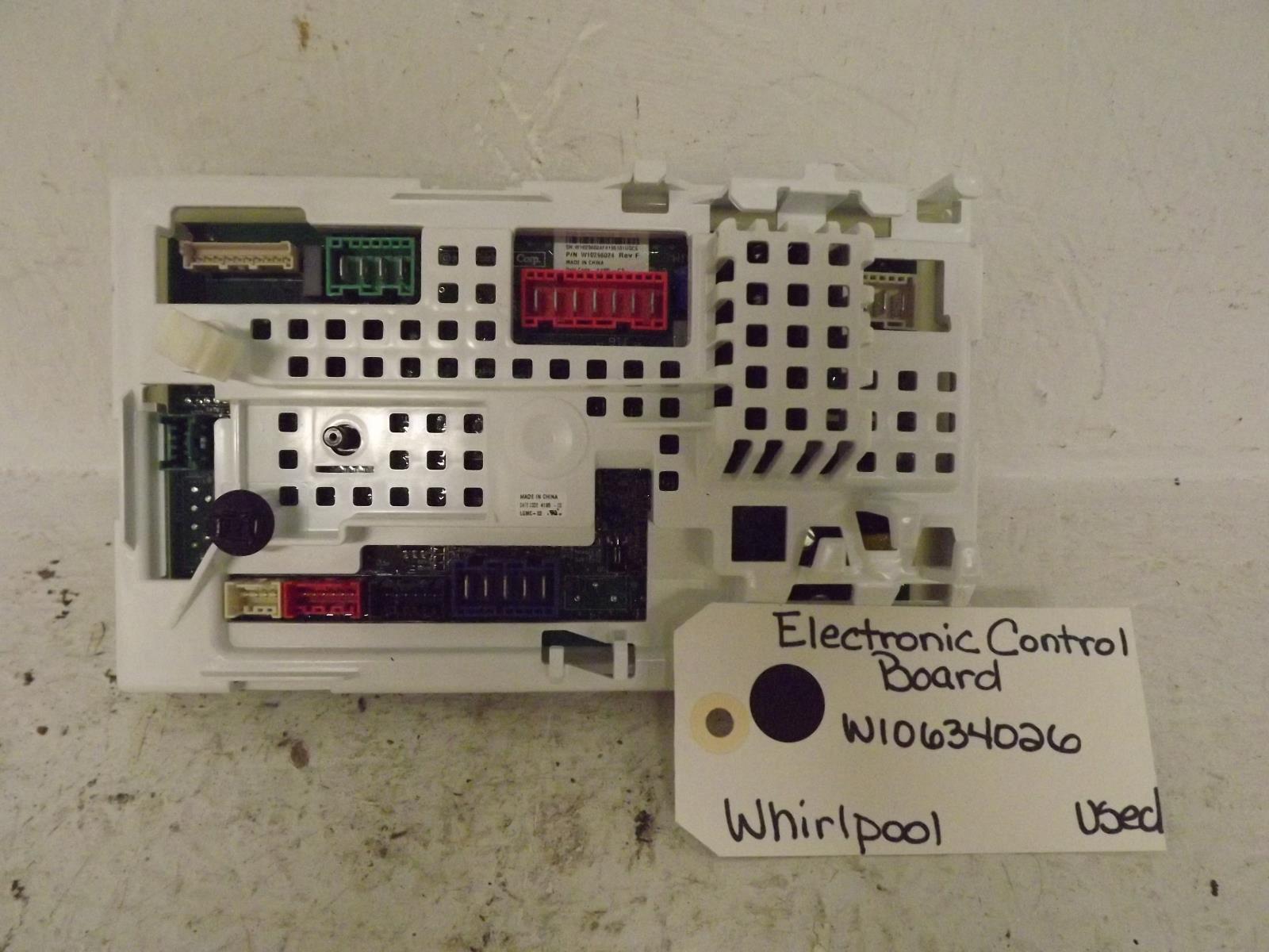 Whirlpool Washer W10634026 Electronic Control Board Used Whirlpool Washer W10634026 Electronic Control Board Used